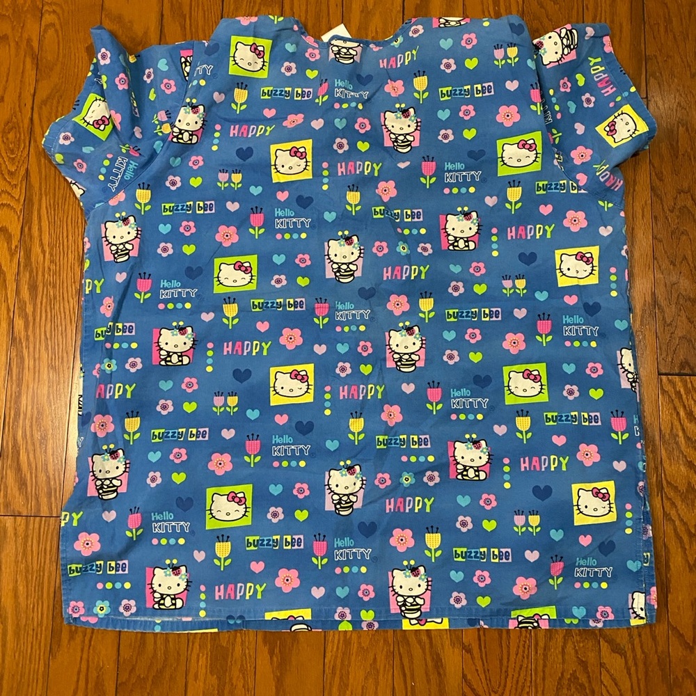 Hello Kitty Blue Scrub Top - Picture 3 of 3